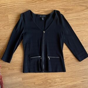Cable & gauge size medium Black Zip-Up Cardigan work wear